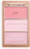 Revolution Highlight Icon Palette Rich Brown Shimmer Radiant Pink Shimmer