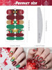 Kalolary 12 Sheets Christmas Nail Polish Strips Stickers, Self-Adhesive Christmas Full Nail Wrap Stickers Withnail File, Snowflake Gingerbread Man Christmas Tree Nail Polish Sticker