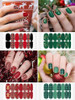 Kalolary 12 Sheets Christmas Nail Polish Strips Stickers, Self-Adhesive Christmas Full Nail Wrap Stickers Withnail File, Snowflake Gingerbread Man Christmas Tree Nail Polish Sticker