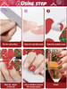 Kalolary 12 Sheets Christmas Nail Polish Strips Stickers, Self-Adhesive Christmas Full Nail Wrap Stickers Withnail File, Snowflake Gingerbread Man Christmas Tree Nail Polish Sticker