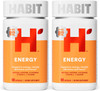 Health By Habit Habit Energy Supplement  - New Look Supports Energy Alertness and Focus Natural Caffeine Vitamins B & C Green Tea Extract Vegan Non-GMO