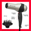 REVLON Turbo Hair Dryer  1875 Watts of Maximum Shine Fast Dry
