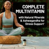 NatureWise Multivitamin for Women + Stress Support with Organic Whole Foods & Natural Minerals - B-Complex + Vitamin C + D3 K2 for Immunity, Hair, Skin & Nails - Non-GMO - 60 Capsules[30-Day Supply]