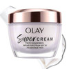 Olay Super Cream with Sunscreen SPF 30 Trial Size Lightweight Face Moisturizer with Sun Protection 5-in-1 Skin Care Benefits  Hydrating Brightening Firming - Niacinamide Vitamin C 15 mL