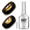 GAOY Red Cat Eye Gel Nail Polish, 16ml Glitter Holographic Nail Polish with Magnet, Reflective Translucent UV Gel, 2907 Ruby Twilight