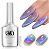 GAOY Red Cat Eye Gel Nail Polish, 16ml Glitter Holographic Nail Polish with Magnet, Reflective Translucent UV Gel, 2907 Ruby Twilight