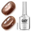 GAOY Glassy Cat Eye Gel Nail Polish, 16ml Glitter Holographic UV Gel Polish with Magnet, Reflective Translucent, 2341 Silvery Moonlight