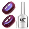 GAOY Glassy Cat Eye Gel Nail Polish, 16ml Glitter Holographic UV Gel Polish with Magnet, Reflective Translucent, 2341 Silvery Moonlight