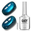 GAOY Glassy Cat Eye Gel Nail Polish, 16ml Glitter Holographic UV Gel Polish with Magnet, Reflective Translucent, 2341 Silvery Moonlight