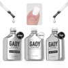 GAOY 16ml Gel Top Coat, Base Coat and 1002 White Gel Polish Set, 3 Pcs
