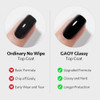GAOY 16ml Gel Top Coat, Base Coat and 1002 White Gel Polish Set, 3 Pcs