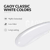 GAOY 16ml Gel Top Coat, Base Coat and 1002 White Gel Polish Set, 3 Pcs