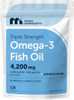 Micro Ingredients Triple Strength Omega 3 Fish Oil Supplements Softgels