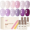 GAOY Brown Nude Gel Nail Polish Set, 6 Fall Colors, Caramel Pudding