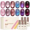 GAOY Glitter Fall Cat Eye Gel Nail Polish Set 6 Colors, Antique Beauty