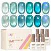 GAOY Brown Chameleon Cat Eye Gel Nail Polish Kit with Magnet, 6 Colors