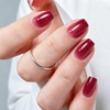 Modelones French Tip Press on Nails Short Square, Pink White Fake Nails