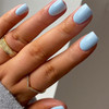 Modelones French Tip Press on Nails Short Square, Pink White Fake Nails