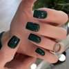 Modelones French Tip Press on Nails Short Square, Pink White Fake Nails