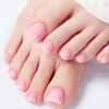 Modelones Press on Toenails Short, Nude French Tip Toe Nails Square
