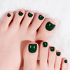 Modelones Press on Toenails Short, Nude French Tip Toe Nails Square