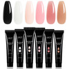 GAOY 6-Color Poly Gel Set for Nail Extensions, Builder Gel
