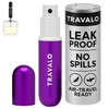 Travalo Classic HD Perfume Atomizer - Leak-Proof and TSA Approved for Air Travel - Reusable, Airtight, Easy-Fill Mini Pump Sprayer - Lightweight, Elegant Design w/Volume Window - Silver 0.17oz