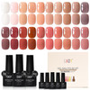 GAOY 23 Pcs Gel Nail Polish Set, 20 Fall Colorful Colors