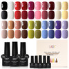 GAOY 23 Pcs Gel Nail Polish Set, 20 Fall Colorful Colors