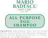 Mario Badescu All Purpose Egg Shampoo for All Hair and Skin Types  Shampoo and Body Wash that Cleanses and Nourishes Formulated with Egg White Proteins