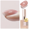 Double Rhythm Clear Gel Nail Polish 15ml Nail Strengthener Builder in a Bottle Nail Extension Hard Gel Soak Off Long Lasting UV Gel (Pale Nude 8 in 1-10)