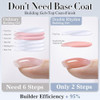 Double Rhythm Clear Gel Nail Polish 15ml Nail Strengthener Builder in a Bottle Nail Extension Hard Gel Soak Off Long Lasting UV Gel (Pale Nude 8 in 1-10)