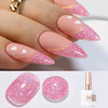 Double Rhythm 15ML Snow Glitter Gel Polish Shimmer Reflective Holographic Color for Nail Art Salon DIY at Home