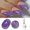 Double Rhythm 15ML Snow Glitter Gel Polish Shimmer Reflective Holographic Color for Nail Art Salon DIY at Home