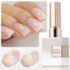 Double Rhythm Translucent Gel Polish Sheer Neutral Natural Light Milky Same Color Same Bottle 15ML Jelly Nail Polish Nail Art DIY at Home