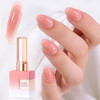 Double Rhythm Translucent Gel Polish Sheer Neutral Natural Light Milky Same Color Same Bottle 15ML Jelly Nail Polish Nail Art DIY at Home