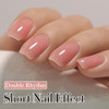 Double Rhythm Translucent Gel Polish Sheer Neutral Natural Light Milky Same Color Same Bottle 15ML Jelly Nail Polish Nail Art DIY at Home