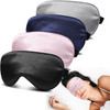 JroyJoy 4 Pack Silk Sleep Mask Blackout Eye Mask with Adjustable Strap