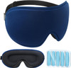 LYSIAN 3D Blackout Sleep Mask for Side Sleepers 5 Pairs Ear Plugs