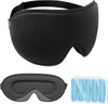 LYSIAN 3D Blackout Sleep Mask for Side Sleepers 5 Pairs Ear Plugs