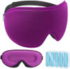 LYSIAN 3D Blackout Sleep Mask for Side Sleepers 5 Pairs Ear Plugs