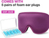 LYSIAN 3D Blackout Sleep Mask for Side Sleepers 5 Pairs Ear Plugs