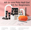 modelones Poly Nail Gel Kit 6 Colors with 8W Lamp Polygel Toenail Kit