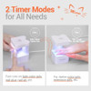modelones Mini UV Light for Gel Nails Flash Curing 2 Timers Nail Stuff