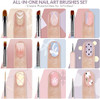 GAOY 8 Pcs Nail Art Brushes, Nail Art Design Pens, Liner & Polka Dot Tools