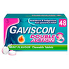 Gaviscon Double Action, Chewable tablets, Mint Flavour, flavour, 48 tablets, Heartburn & Indigestion, Fast powerful relief, Gets to work in minutes, Dual relief on the go, instant Relief