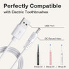Bitvae Charger Cable Fits D2/R1/R2/S2 Electric Toothbrush C2/C5/C6 Water Dental Flosser Usb Dc Charging Cord White
