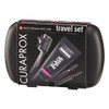 Curaprox Travel Toothbrush Set " For Teeth Whitening On The Go Black Is White Edition Includes Toothpaste Toothbrush and Interdental Brushes