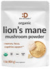 Deal Supplement Organic Lions Mane Mushroom Powder Supplement 1500Mg Per Serving 1Lb " Active Fruiting Body and Mycelium Extract " Natural Brain Nootropic and Immune System Booster " NonGmo