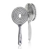 Halovida Hair Brush For Women With Double Layer Boar Bristle and Nylon Detangler With Elastic Air Cushion Anti Static Scalp Massage Brush For Smooth Frizz Hair 1 Pack)